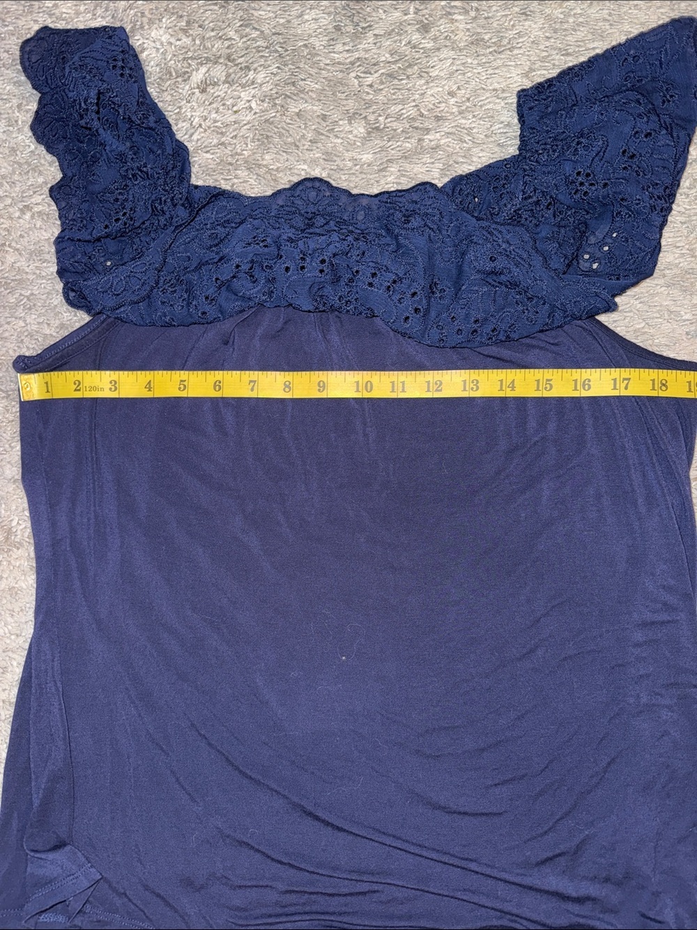 Maurice’s women’s off shoulder ruffle lightweight summer casual eyelet design XL - Picture 6 of 8